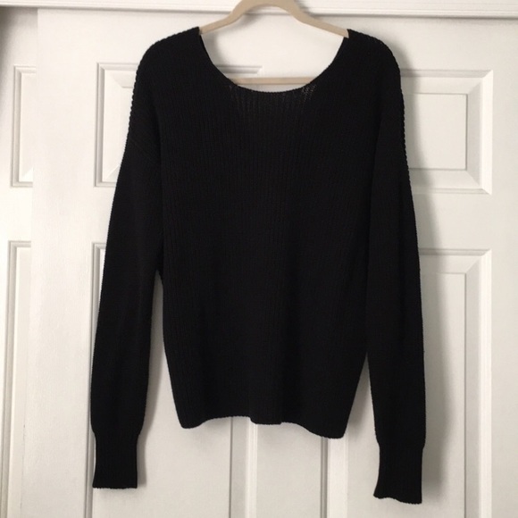 loft twist back sweater